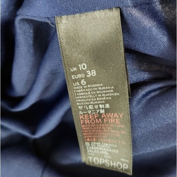 TOPSHOP Strappy Crochet Lace Bodycon Short Party Dress Size 6 - Picture 5 of 5